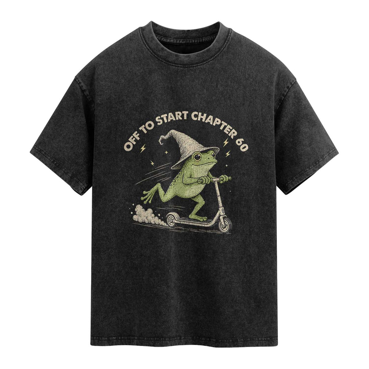 60th Birthday Frog Washed Cotton T-Shirt Funny 60 Year Old Gift