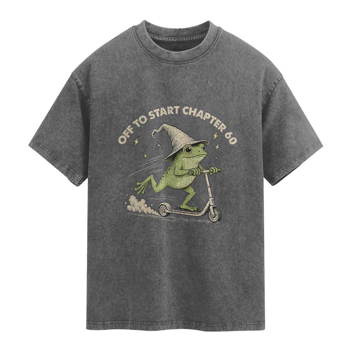 60th Birthday Frog Washed Cotton T-Shirt Funny 60 Year Old Gift