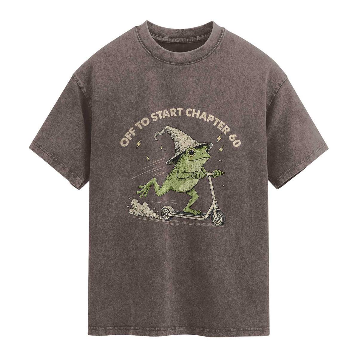 60th Birthday Frog Washed Cotton T-Shirt Funny 60 Year Old Gift