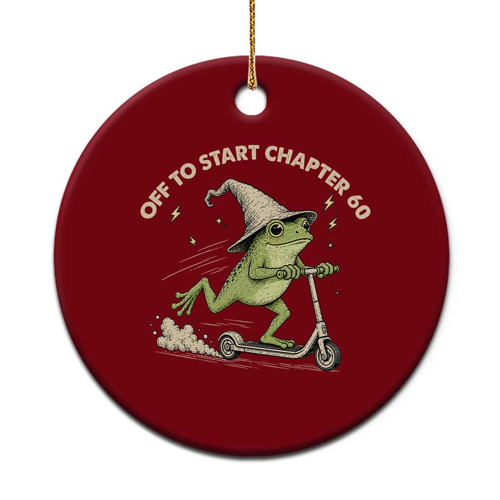 60th Birthday Frog Ceramic Ornament Funny 60 Year Old Gift