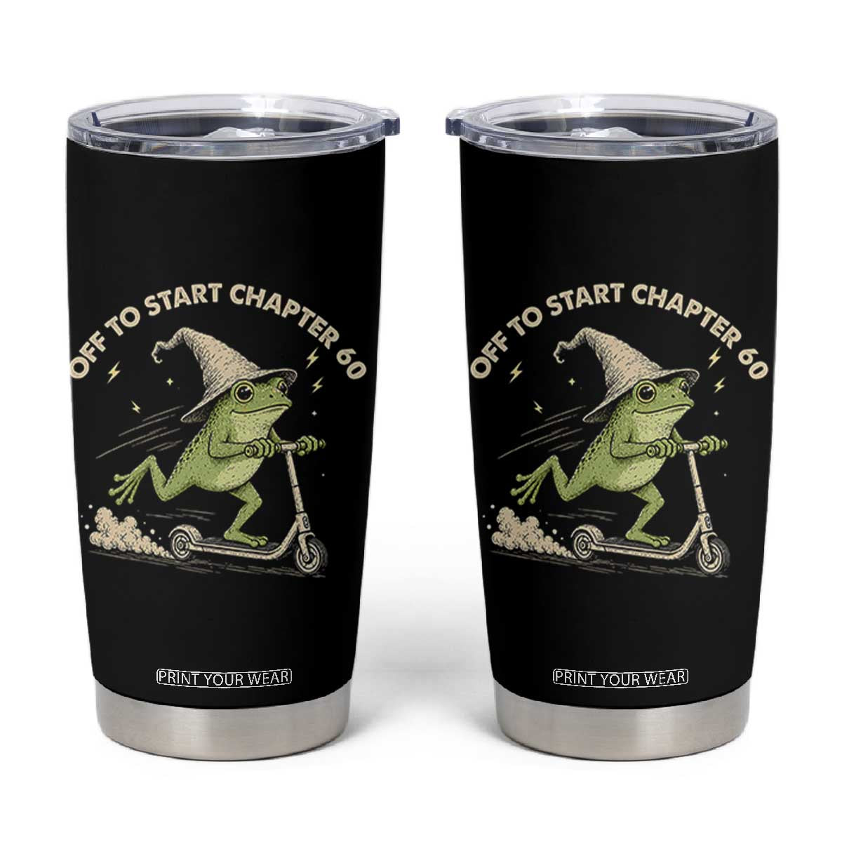 60th Birthday Frog Tumbler Cup Funny 60 Year Old Gift