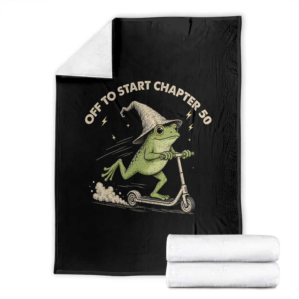 50th Birthday Frog Throw Blanket Funny 50 Year Old Gift