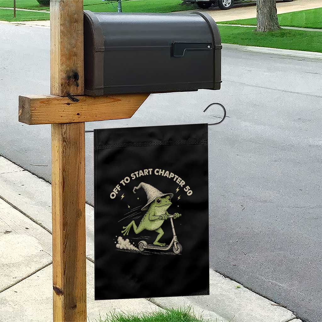 50th Birthday Frog Garden Flag Funny 50 Year Old Gift