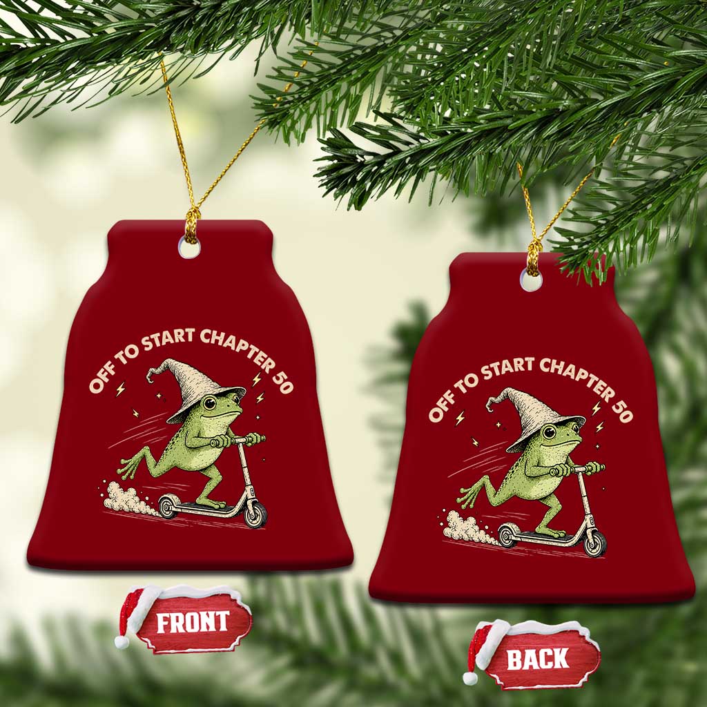 50th Birthday Frog Ceramic Ornament Funny 50 Year Old Gift