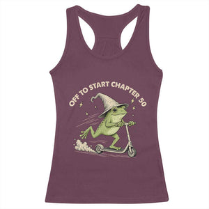 50th Birthday Frog Racerback Tank Top Funny 50 Year Old Gift