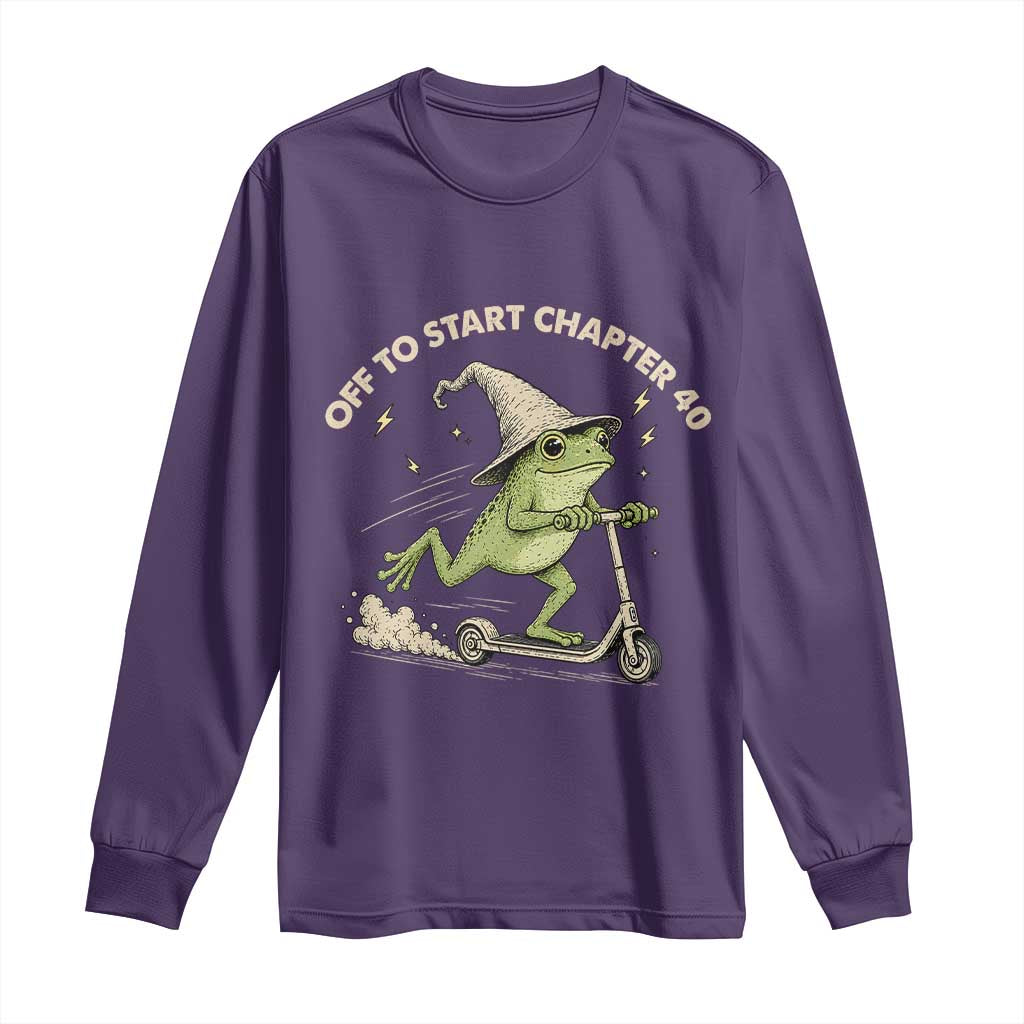 40th Birthday Frog Long Sleeve Shirt Funny 40 Year Old Gift