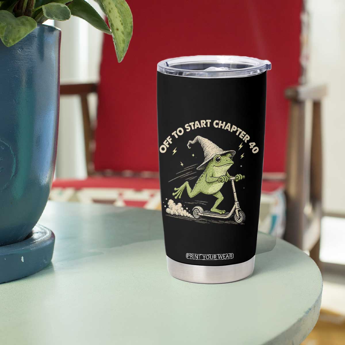40th Birthday Frog Tumbler Cup Funny 40 Year Old Gift