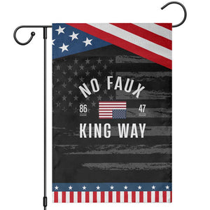 No Kings in America Garden Flag US Flag Upside Down TS10 Distressed Black Blue Print Your Wear