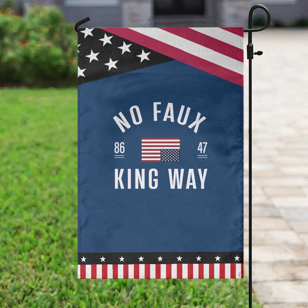 No Kings in America Garden Flag US Flag Upside Down TS10 Classic Blue Black Print Your Wear