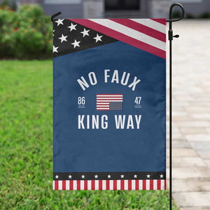 No Kings in America Garden Flag US Flag Upside Down TS10 Classic Blue Black Print Your Wear
