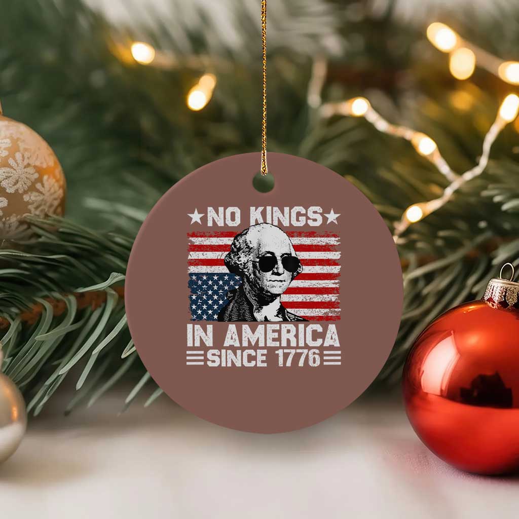 No Kings In America Since 1776 Ceramic Ornament George Washington US Flag Upside Down TS10 1pc Mocha Print Your Wear