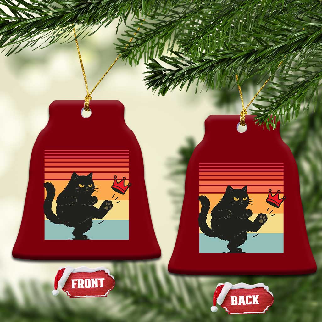 No Kings Black Cat Ceramic Ornament Funny Kitten Social Justice TS10 Print Your Wear