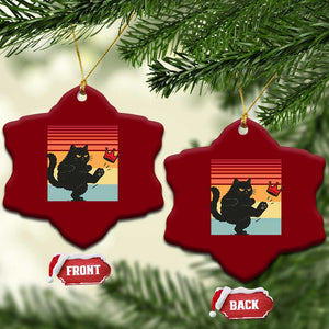 No Kings Black Cat Ceramic Ornament Funny Kitten Social Justice TS10 Print Your Wear