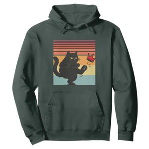 No Kings Black Cat Hoodie Funny Kitten Social Justice TS10 Dark Forest Green Print Your Wear