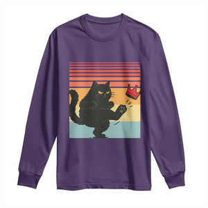 No Kings Black Cat Long Sleeve Shirt Funny Kitten Social Justice TS10 Purple Print Your Wear
