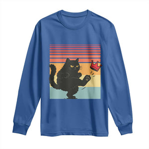 No Kings Black Cat Long Sleeve Shirt Funny Kitten Social Justice TS10 Royal Blue Print Your Wear
