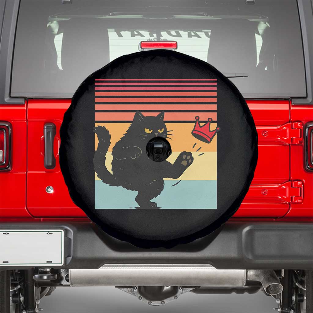 No Kings Black Cat Spare Tire Cover Funny Kitten Social Justice TS10 Black Print Your Wear