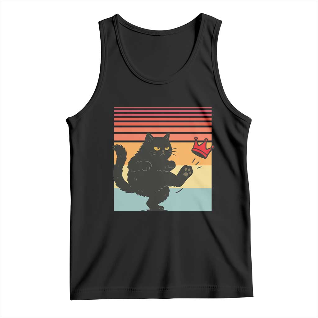 No Kings Black Cat Tank Top Funny Kitten Social Justice TS10 Black Print Your Wear