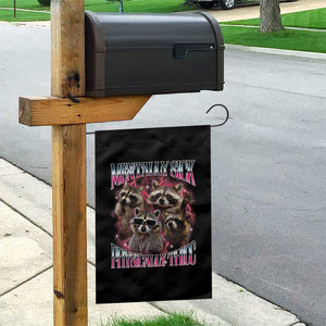 Physically Thicc Funny Raccoon Meme Garden Flag Mentally Sick Bootleg Graphic 90s TS10 Print Your Wear