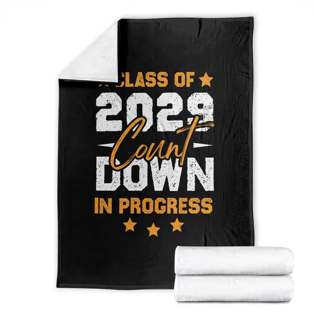 Class Of 2029 Count Down Graduating Throw Blanket TS10 Black Print Your Wear