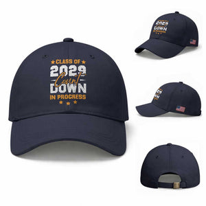 Class Of 2029 Count Down Graduating Baseball Cap TS10 Baseball Cap Universal Fit Navy Print Your Wear