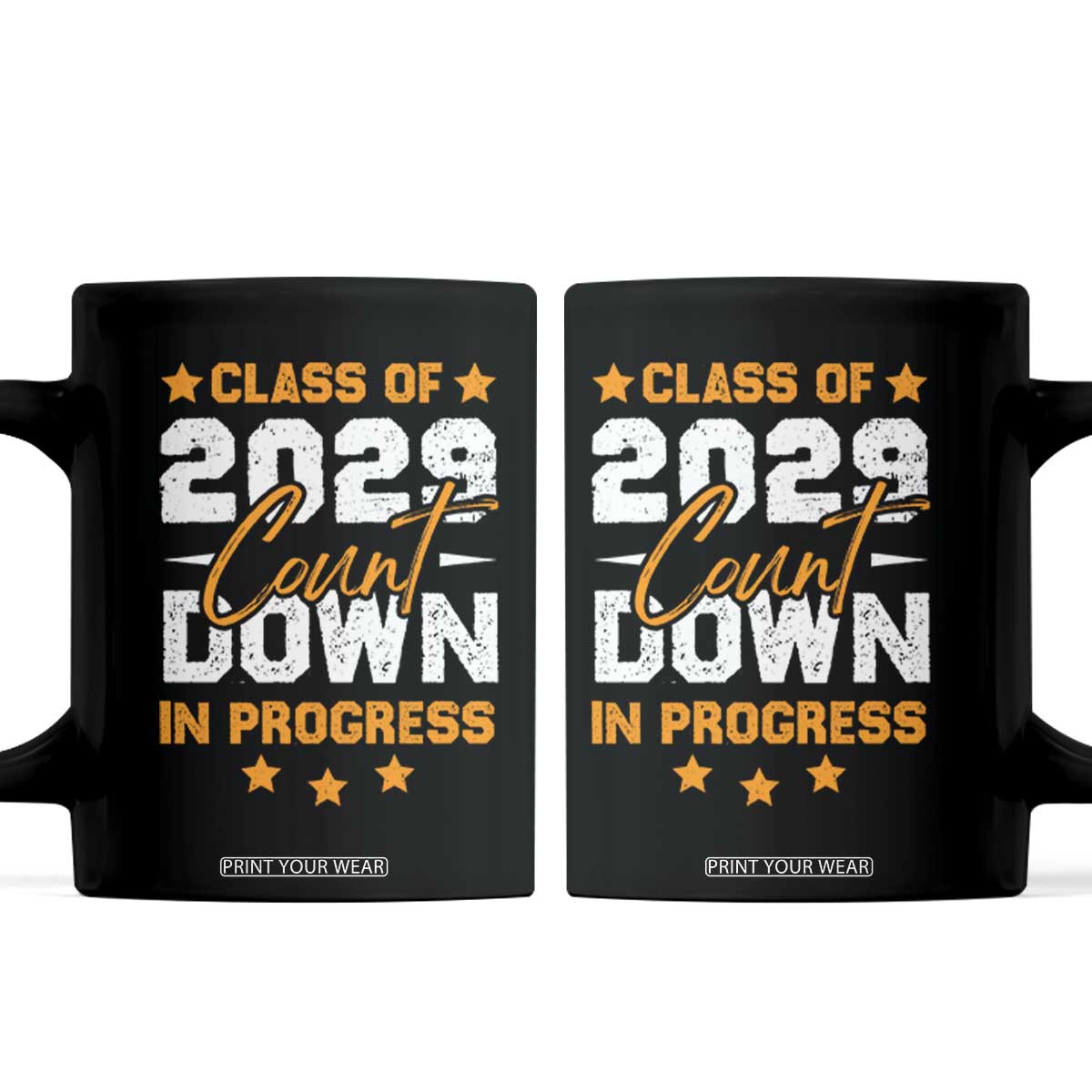 Class Of 2029 Count Down Graduating Coffee Mug TS10 Black Print Your Wear