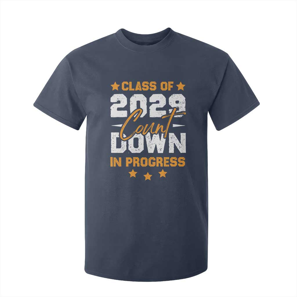 Class Of 2029 Count Down Graduating T Shirt For Kid TS10 Navy Print Your Wear