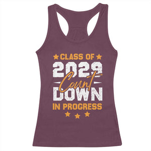 Class Of 2029 Count Down Graduating Racerback Tank Top TS10 Maroon Print Your Wear
