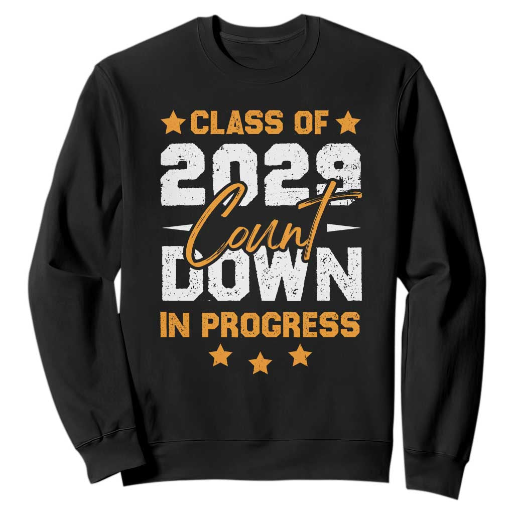 Class Of 2029 Count Down Graduating Sweatshirt TS10 Black Print Your Wear