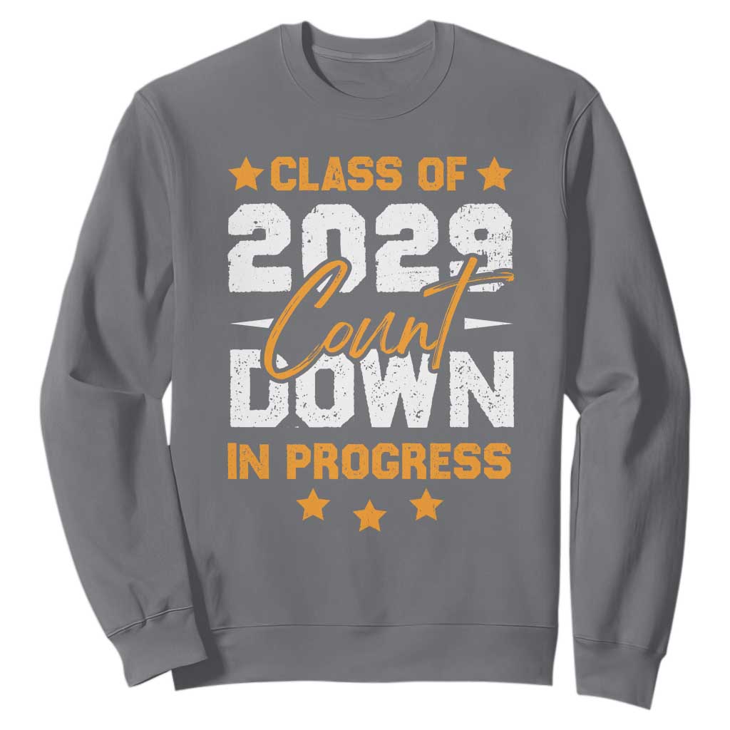 Class Of 2029 Count Down Graduating Sweatshirt TS10 Charcoal Print Your Wear