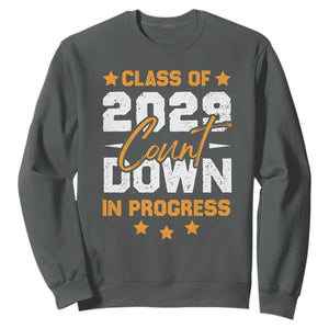 Class Of 2029 Count Down Graduating Sweatshirt TS10 Dark Heather Print Your Wear