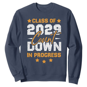 Class Of 2029 Count Down Graduating Sweatshirt TS10 Navy Print Your Wear