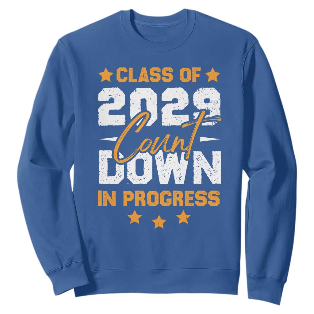 Class Of 2029 Count Down Graduating Sweatshirt TS10 Royal Blue Print Your Wear