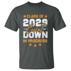 Class Of 2029 Count Down Graduating T Shirt TS10 Dark Heather Print Your Wear