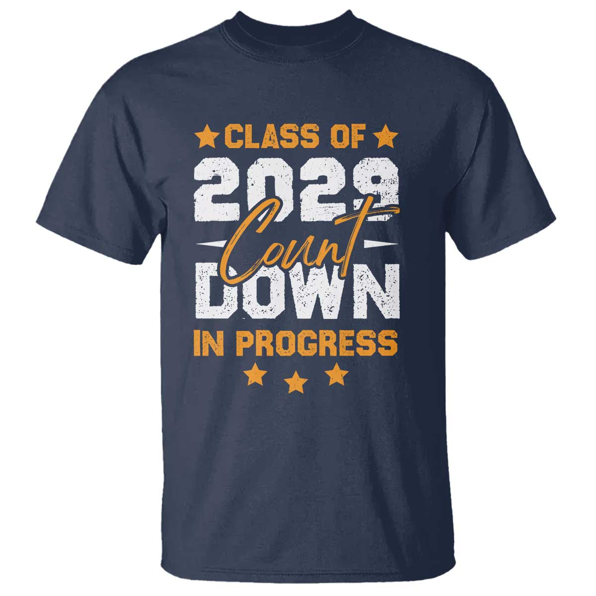 Class Of 2029 Count Down Graduating T Shirt TS10 Navy Print Your Wear