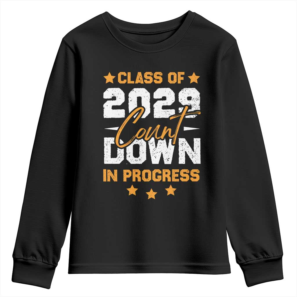 Class Of 2029 Count Down Graduating Youth Sweatshirt TS10 Black Print Your Wear