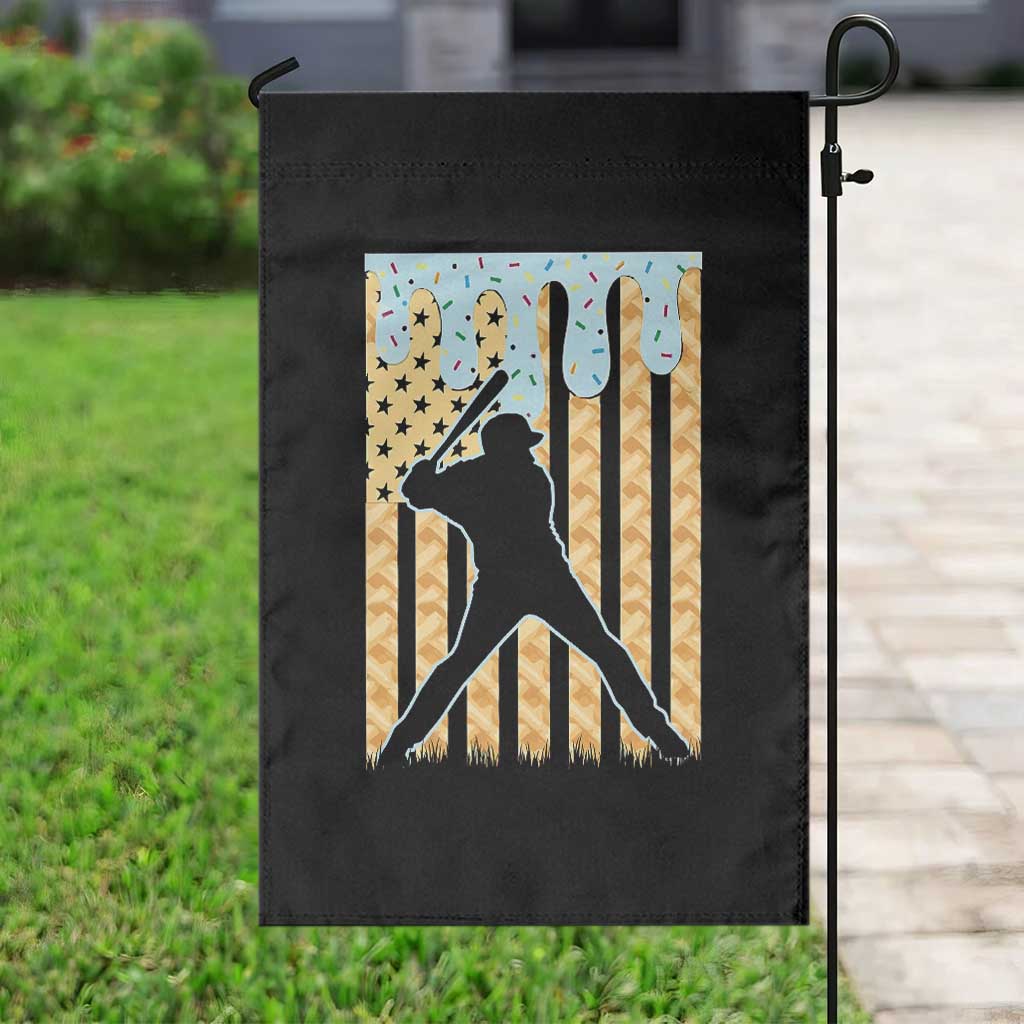 Baseball Drip Garden Flag Dripping Ice Cream Sprinkles American Flag Boys TS10 Print Your Wear