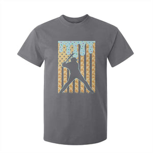 Baseball Drip T Shirt For Kid Dripping Ice Cream Sprinkles American Flag Boys TS10 Charcoal Print Your Wear