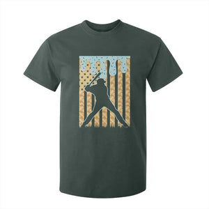 Baseball Drip T Shirt For Kid Dripping Ice Cream Sprinkles American Flag Boys TS10 Dark Forest Green Print Your Wear