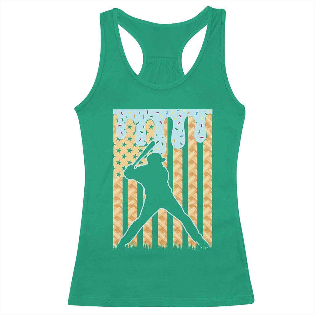 Baseball Drip Racerback Tank Top Dripping Ice Cream Sprinkles American Flag Boys TS10 Irish Green Print Your Wear
