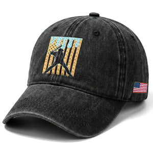 Baseball Drip Washed Cotton Baseball Cap Dripping Ice Cream Sprinkles American Flag Boys TS10 Print Your Wear