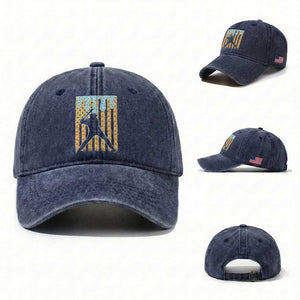Baseball Drip Washed Cotton Baseball Cap Dripping Ice Cream Sprinkles American Flag Boys TS10 Washed Cap Universal Fit Navy Print Your Wear