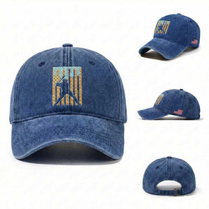 Baseball Drip Washed Cotton Baseball Cap Dripping Ice Cream Sprinkles American Flag Boys TS10 Washed Cap Universal Fit Royal Blue Print Your Wear