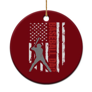 Baseball Dad Ceramic Ornament Retro US Flag Fathers Day Baseball Player TS10 1pc Red Print Your Wear
