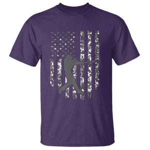 Camo US Flag Baseball Player T Shirt Retro Camouflage American Flag Patriotic TS10 Purple Print Your Wear