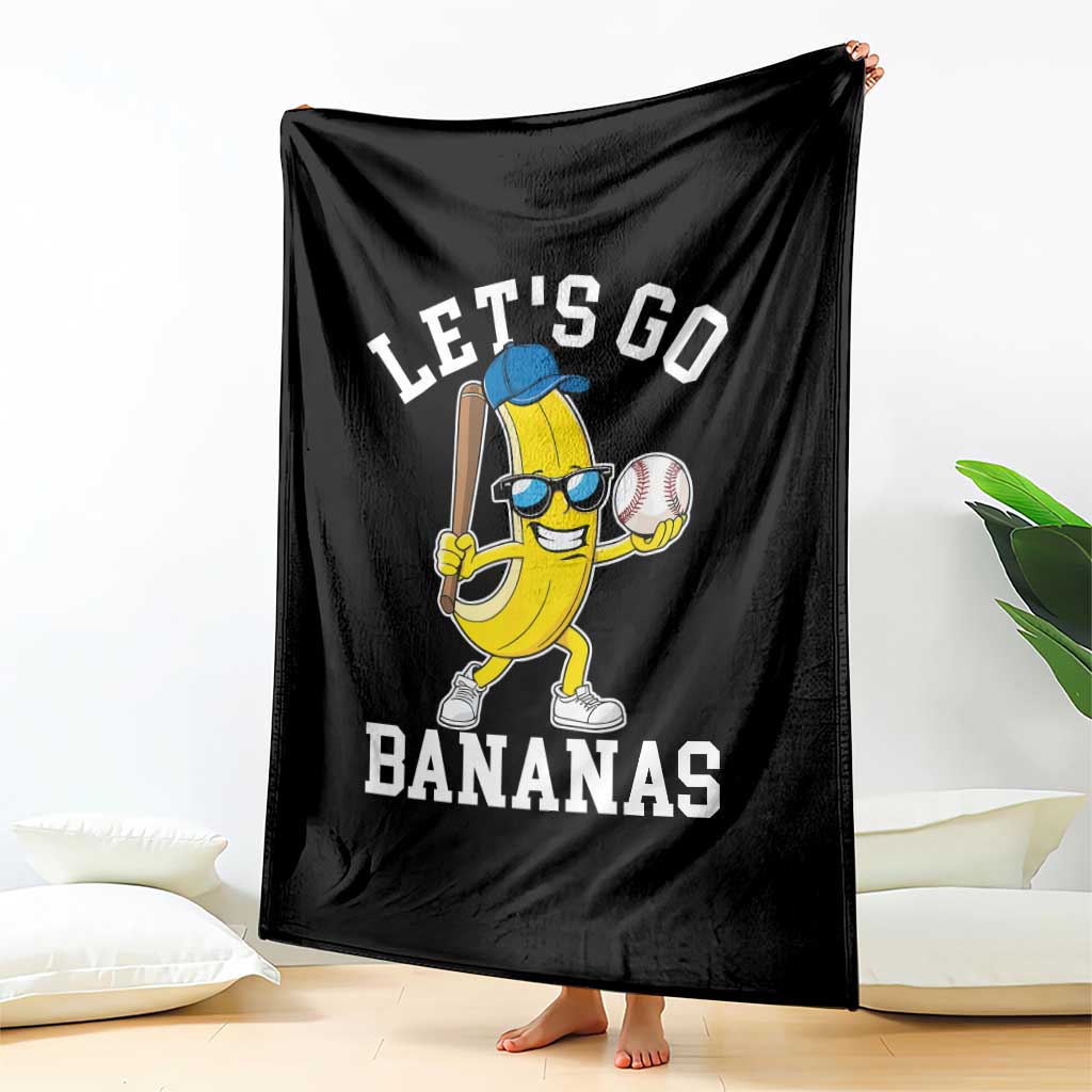 Funny Banana Throw Blanket Lets Go Bananas TS10 Print Your Wear