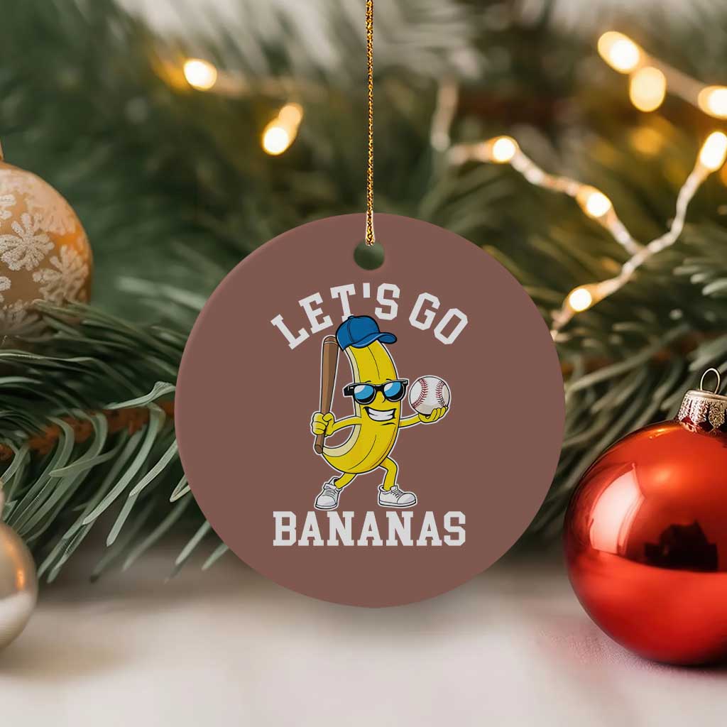 Funny Banana Ceramic Ornament Lets Go Bananas TS10 1pc Mocha Print Your Wear