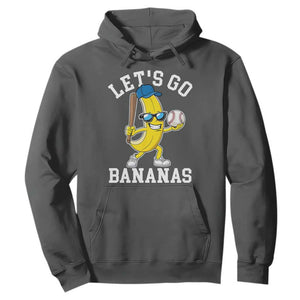 Funny Banana Hoodie Lets Go Bananas TS10 Dark Heather Print Your Wear