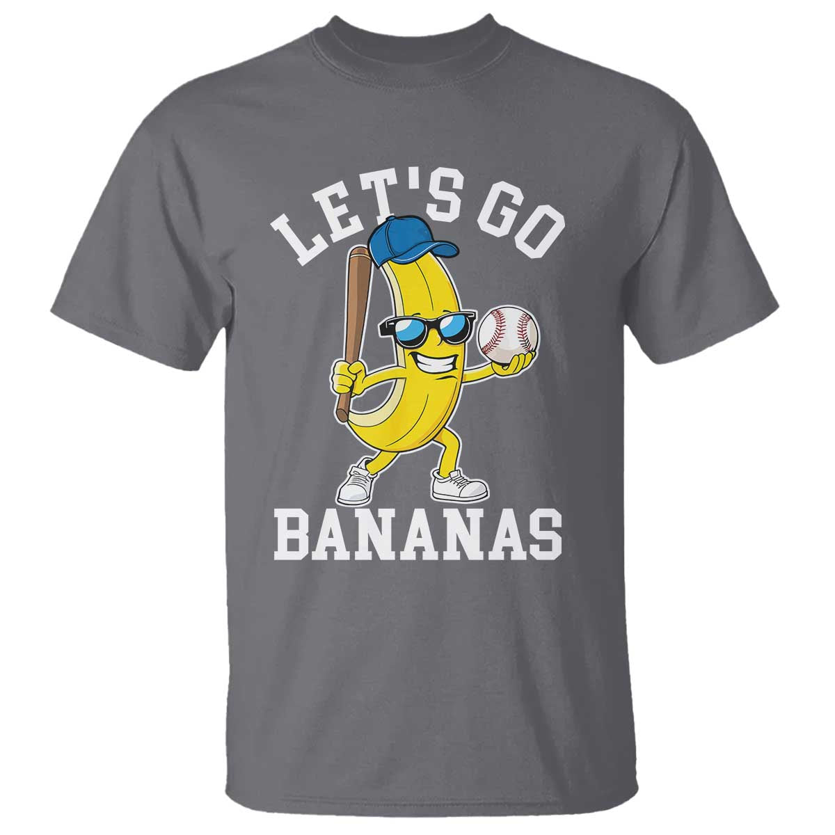 Funny Banana T Shirt Lets Go Bananas TS10 Charcoal Print Your Wear