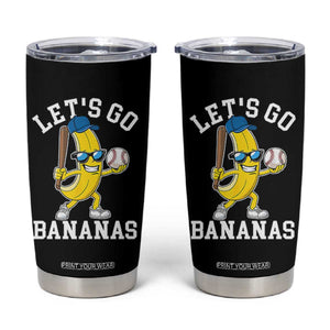Funny Banana Tumbler Cup Lets Go Bananas TS10 Black Print Your Wear